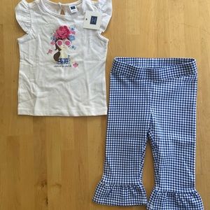 NWT Janie and Jack pants and tee set. Size 3T
